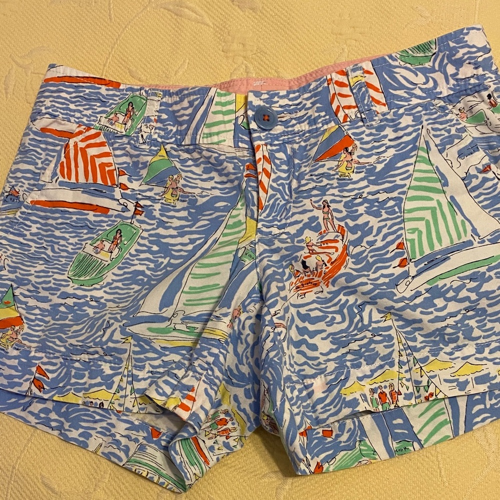 Lilly Pulitzer Multicolor Nautical Print Shorts